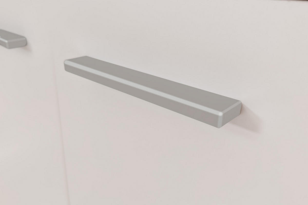 SCHUHSCHRANK weiß 100 cm, Schuhkommode aufklappbar für 24 Paar Schuhe - Silberfarben/Schwarz, Holzwerkstoff/Kunststoff (100/110/34cm) - Furn.Design