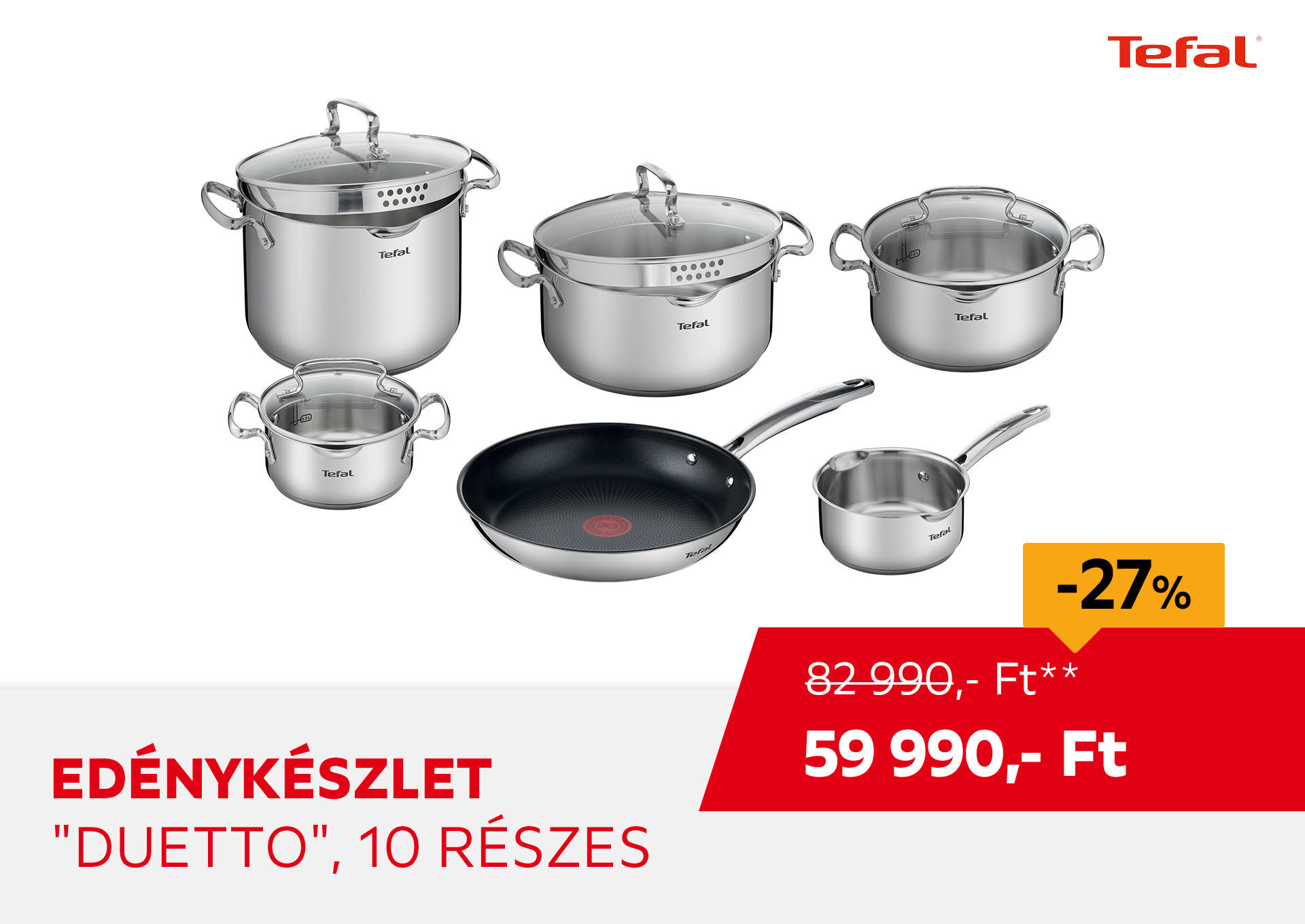Edénykészlet "Duetto", 10 részes Kiemelt termék 82990 Ft.- helyett 59990 Ft.-