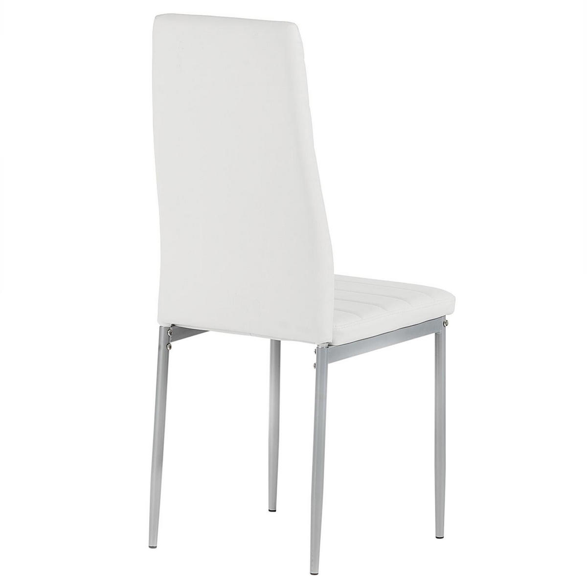 ESSZIMMERSTUHL NATHALIE 4er-Set weiß - Weiß, Textil/Metall (43/100/50cm) - IDIMEX