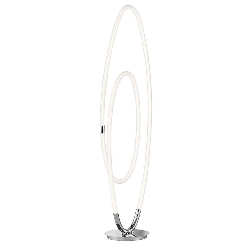 LED STEHLEUCHTE Chrom Silber - Silberfarben, Metall (36/25/140cm) - Wofi