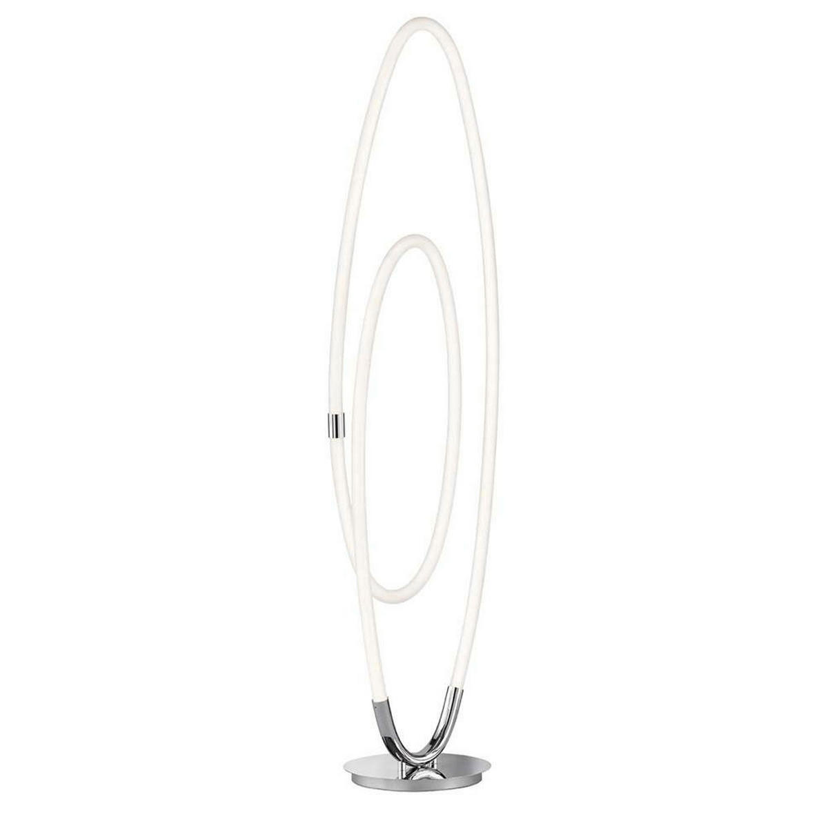 LED STEHLEUCHTE Chrom Silber - Silberfarben, Metall (36/25/140cm) - Wofi