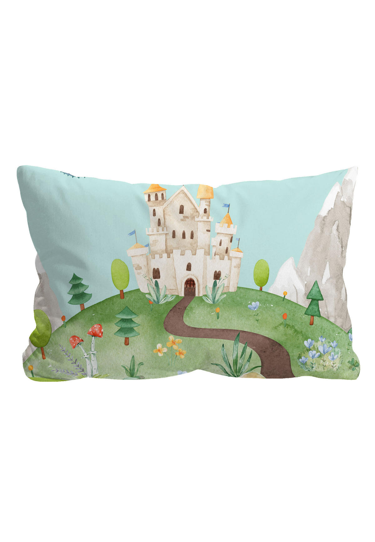 BETTWÄSCHE-GARNITUR Linon Ritterburg pistaziengrün, 100x135 cm + 40x60 cm - Hellgrün, Textil (100/135cm) - biberna