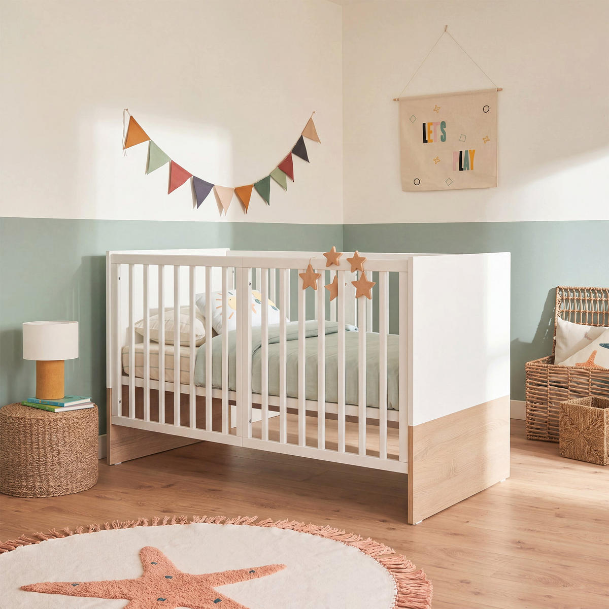 BABYBETT Gabriella 70 x 140 cm - Weiß, Holzwerkstoff (70/140cm) - Roba