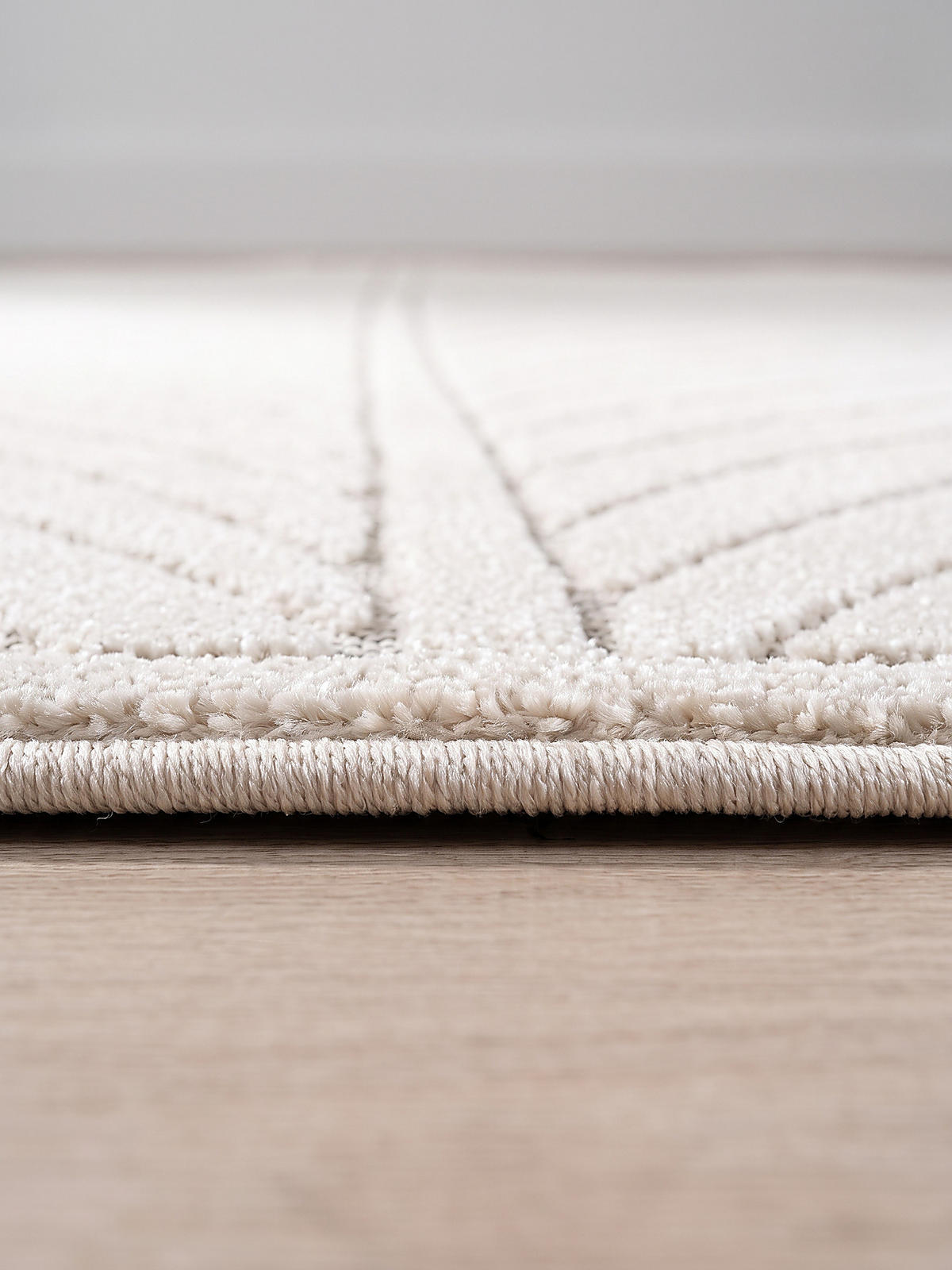 TEPPICH Outdoor, Fußbodenheizung-geeignet, mit Blattmotiv, aus Polypropylen, ENGADIN in Creme, Ø 160 cm - Beige, Textil (160/160cm) - KADIMA DESIGN