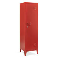 EINZELSPIND Kurikka - Rot, Metall (38/137/38cm) - [en.casa]