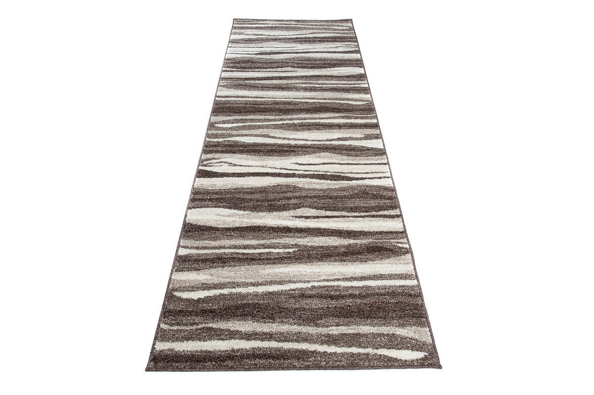 TEPPICHLÄUFER SARI hellbraun abstrakt 100/150 cm - Hellbraun, Textil (100/150cm) - Tapiso