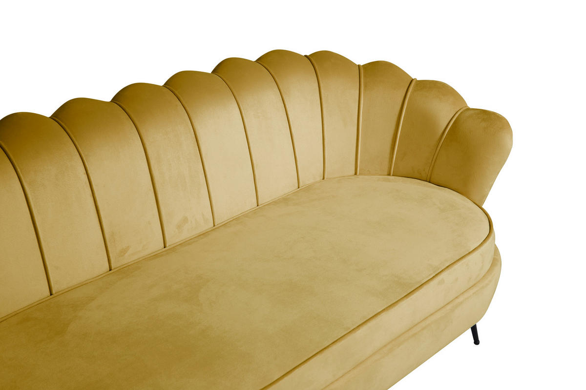 3-SITZER SOFA currygelb - Gelb, Textil (78/79/181cm) - ebuy24