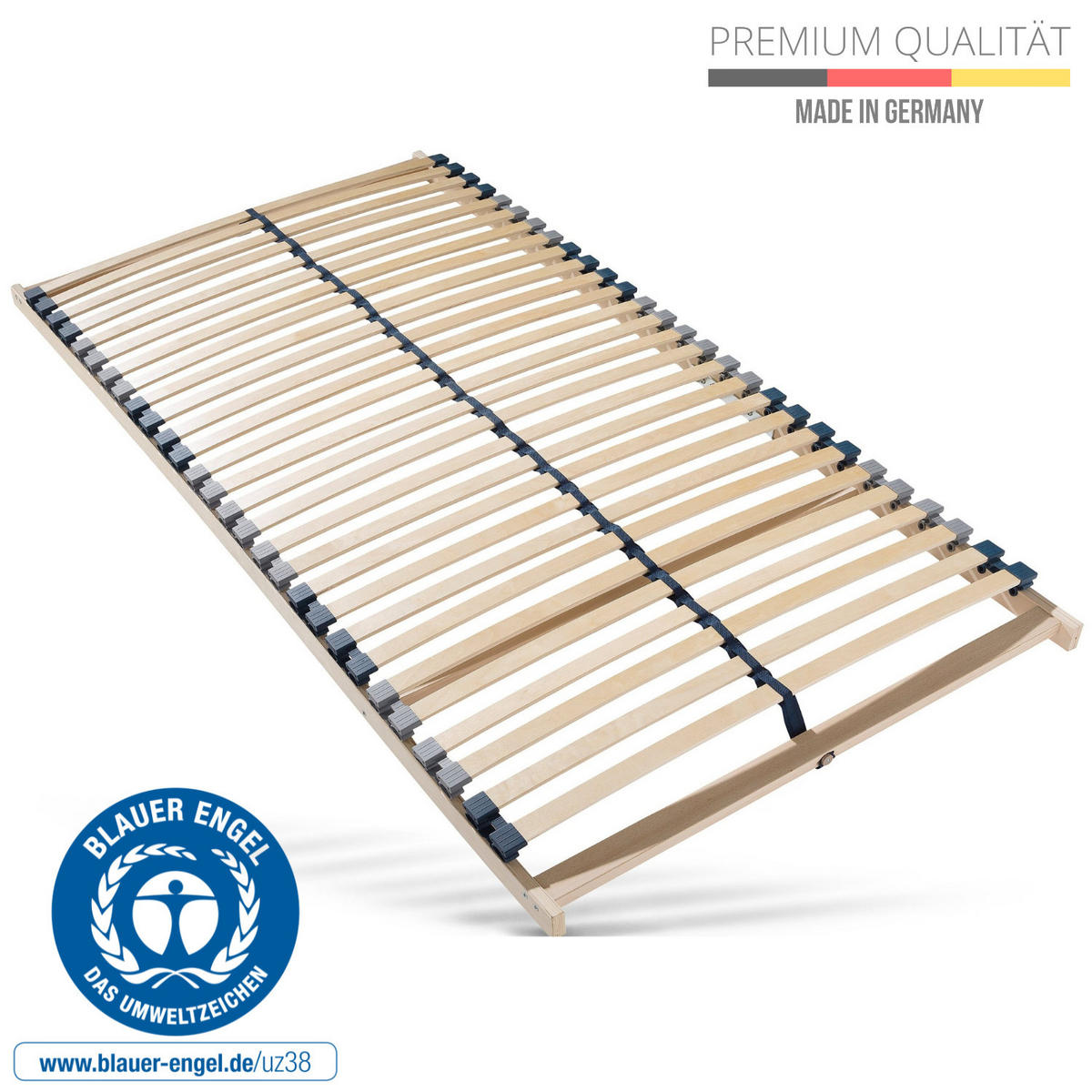 LATTENROST Buchenholz, 7 Zonen 100x200 cm - Buchefarben/Braun, Holz (100/200cm) - Sleepneo