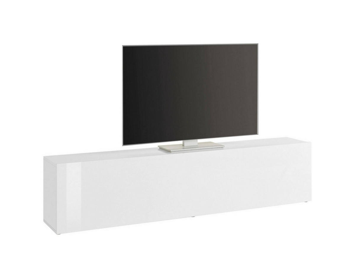 FERNSEHSCHRANK Glänzendes Weiß 30/180/40 cm - Weiß, Holzwerkstoff (180/40/30cm) - DMORA