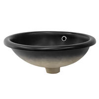 WASCHBECKEN - Schwarz, Keramik (40.5/19.5/49cm) - ML-DESIGN
