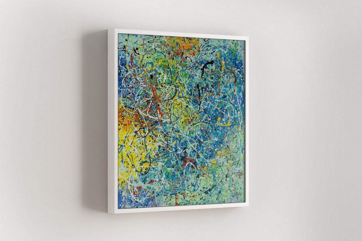 ACRYLBILD HANDGEMALT 80/80 cm - Multicolor, Holz/Textil (1.78/80cm) - KUNSTLOFT