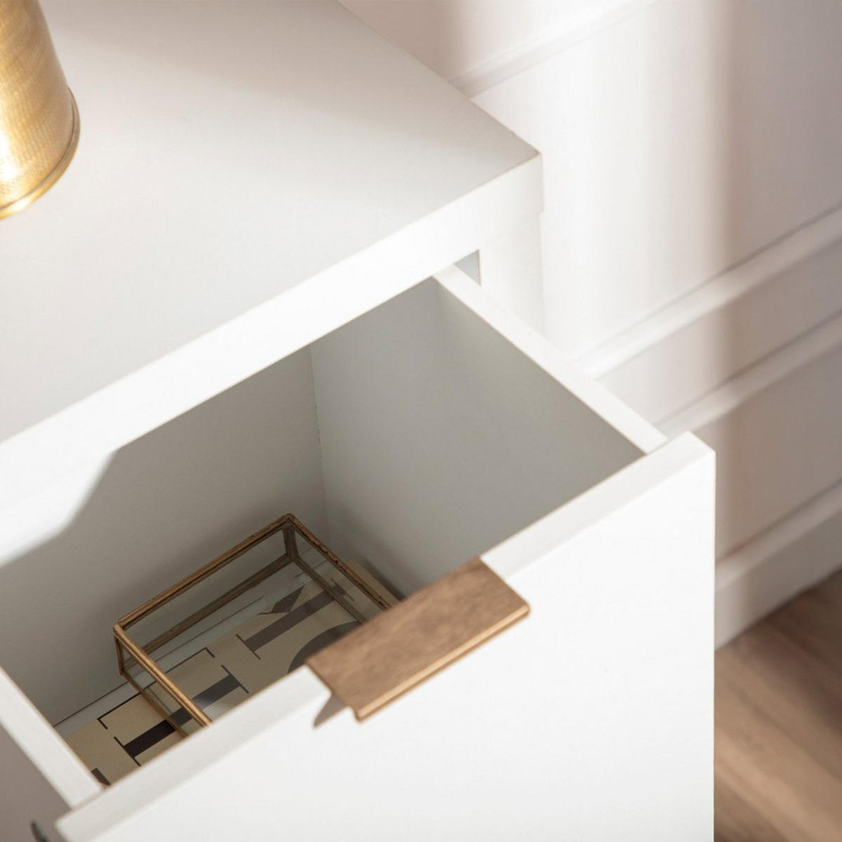 KOMMODE Aleni Weiß 70 cm x 70 cm - Weiß, Holzwerkstoff (70/70/32cm) - Klast Home