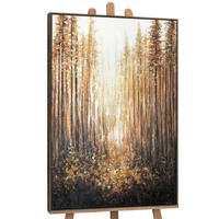GEMÄLDE Waldglanz Schattenfugenrahmen Grau 120x80 cm - Grau, Holz (120/80cm) - YS-art gallery