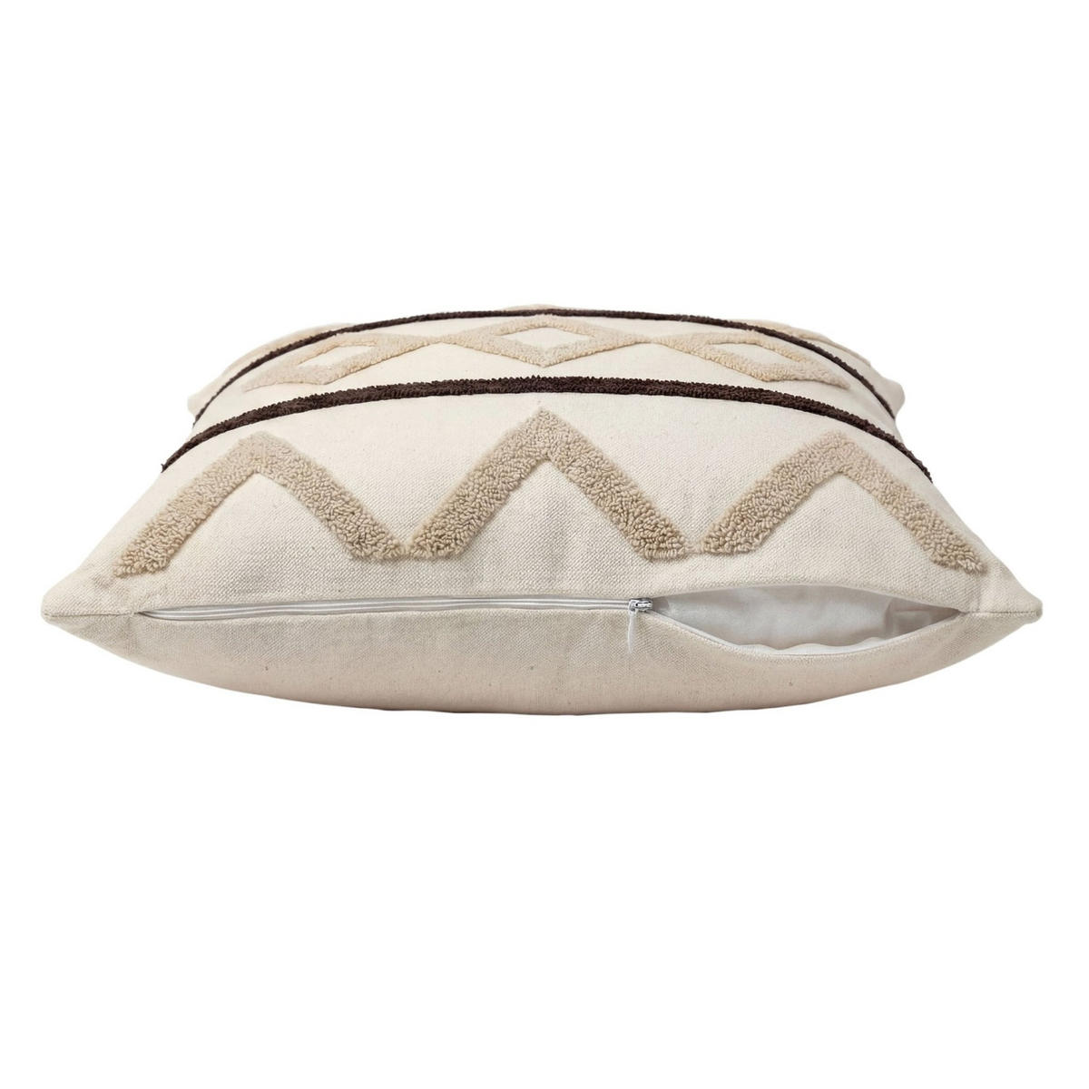 DEKOKISSEN Tribal Pattern Beige 45x45 cm mit Füllung - Beige, Textil (45/45cm) - Deco-Raum