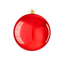 WEIHNACHTSKUGEL Rot glänzend, Ø 20 cm, Kunststoff, für Innen- und Außenbereich - Rot, Kunststoff (30/30/30cm) - LAALU