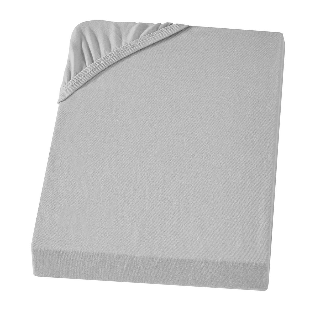 FLANELL-SPANNBETTLAKEN 200x200 Warme Winter Biber Bettlaken aus 100% Baumwolle, Spannbetttuch Laken Uni Hellgrau Silber - Made in Germany - Hellgrau, Textil (200/200cm) - Carpe Sonno