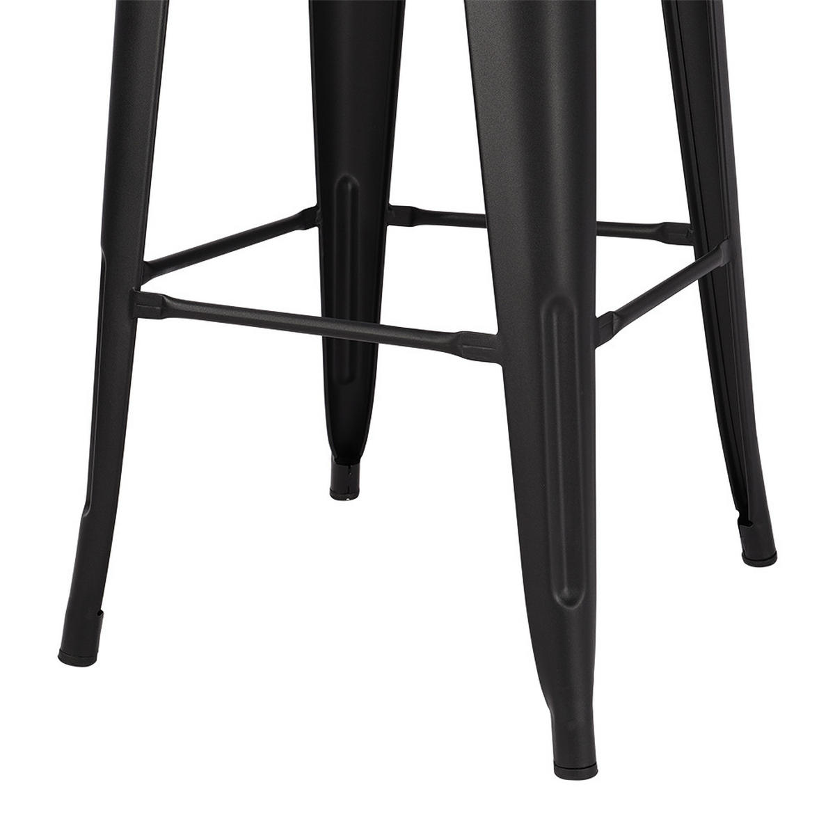 BARHOCKER 4er-Set Metallgestell Rückenlehne Braun - Dunkelbraun/Schwarz, Holz/Metall (43/105/43cm) - Livingandhome