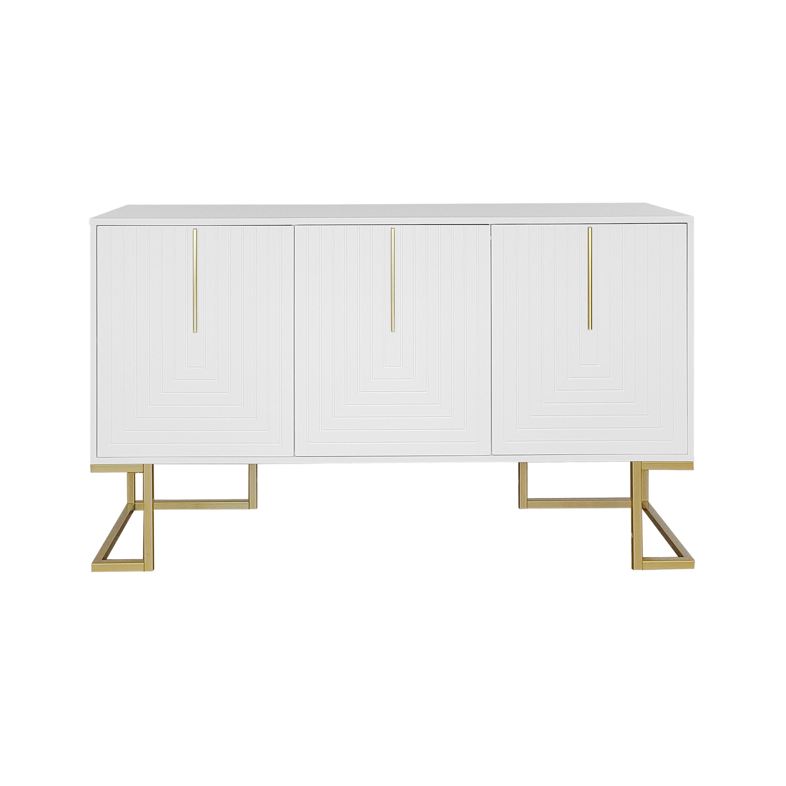 SIDEBOARD Verstellbare Regalböden,138/40/80,5 cm - Weiß, Holzwerkstoff/Metall (40/80.5/138cm) - Urban Meuble