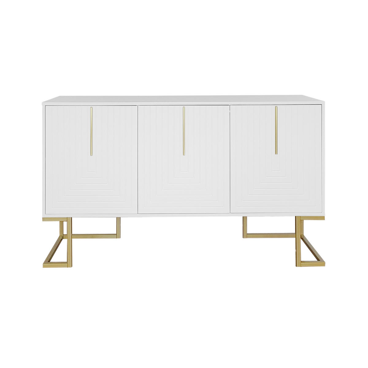 SIDEBOARD Verstellbare Regalböden,138/40/80,5 cm - Weiß, Holzwerkstoff/Metall (40/80.5/138cm) - Urban Meuble