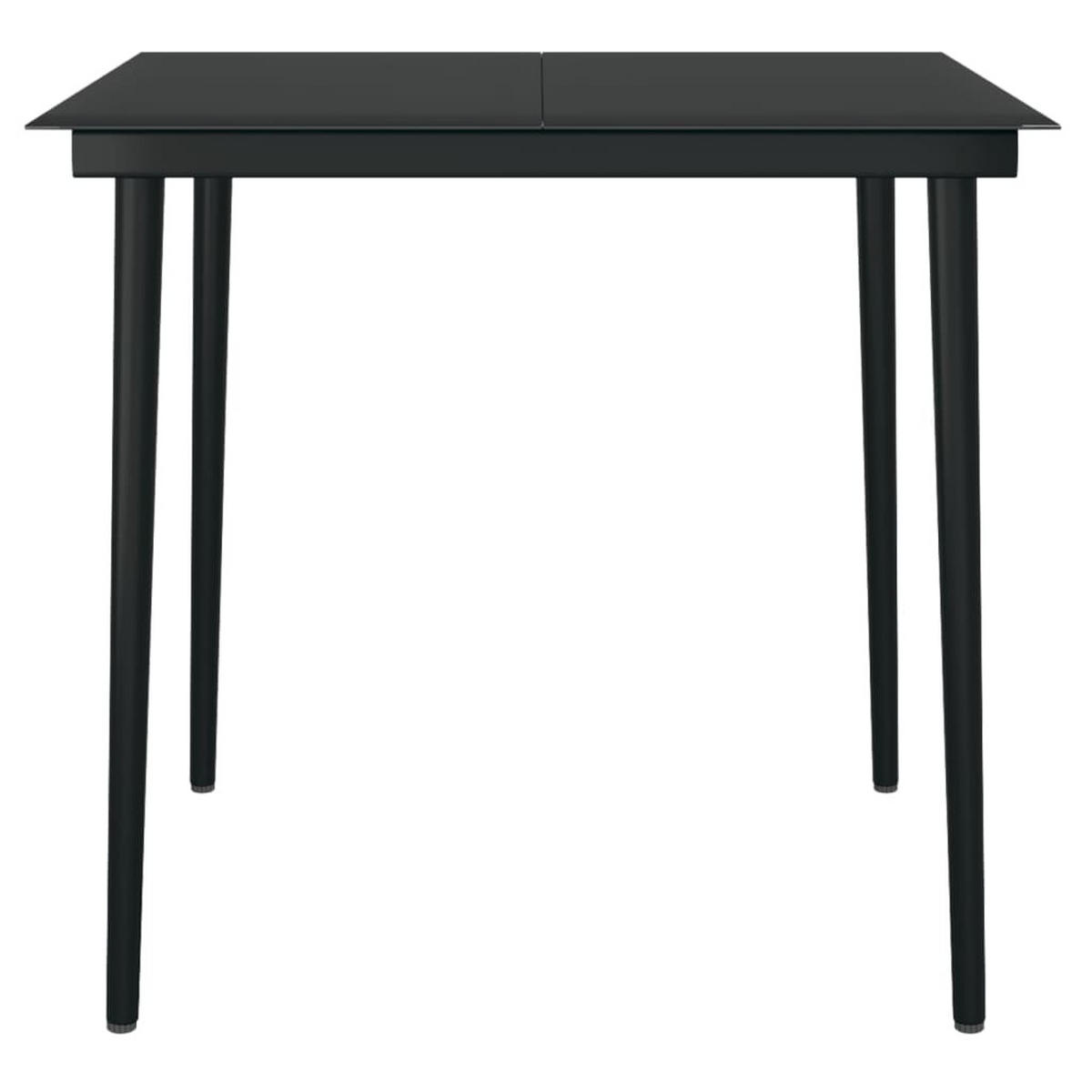 GARTEN-ESSGRUPPE 5Er Set Schwarz - Schwarz, Metall - vidaXL