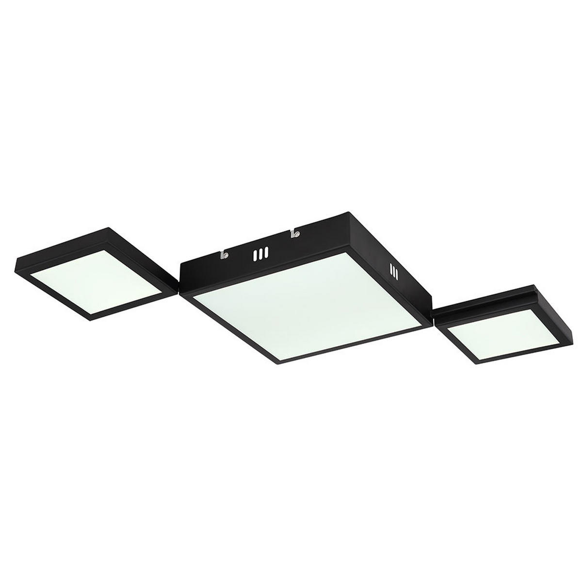 LED DECKENLEUCHTE BURKHARD Schwarz - Schwarz, Metall (93/42/4.5cm) - Globo Lighting