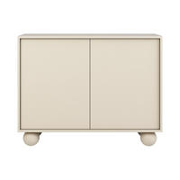 KOMODA Adel se 2 dvířky a kulatými nožkami, 104 cm, bezúchytková, kašmír - kašmírová, kompozitní dřevo (104/81/38cm) - Beautysofa
