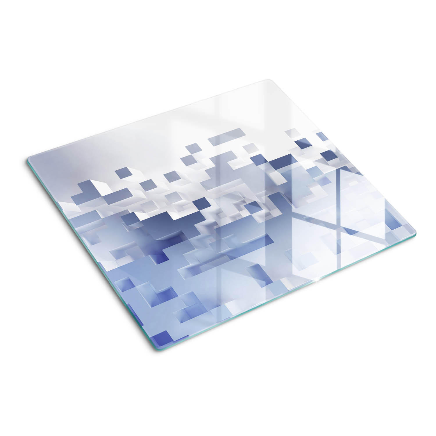 GLASPLATTE 60x52 cm Abstrakter Würfel - Braun, Glas (60/0.4/52cm) - TULUP