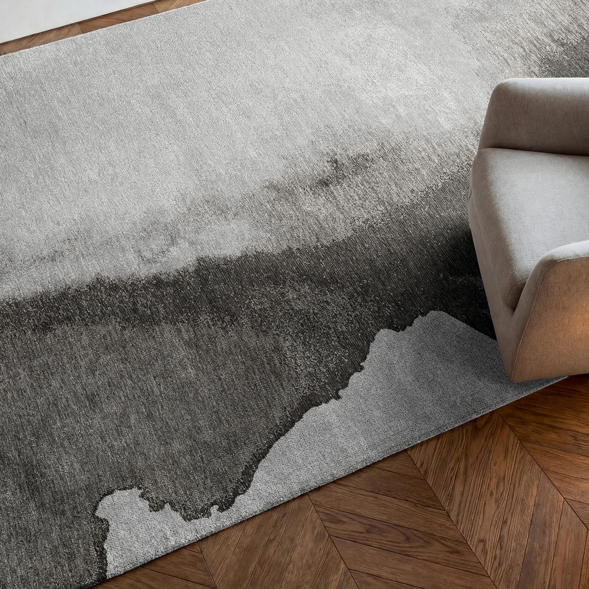 PREPROGA Lagoon Black Shadow 200/280 cm - črna, umetna masa/tekstil (200/280cm) - Louis De Poortere