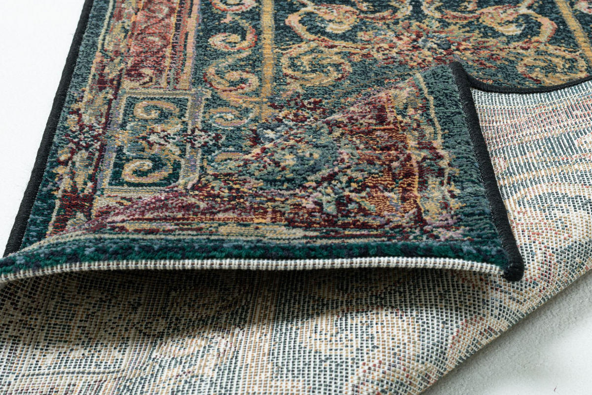 WEBTEPPICH Gabiro 856 Bettumrandung 68x570 cm - Grün, Textil (68/570cm) - THEKO
