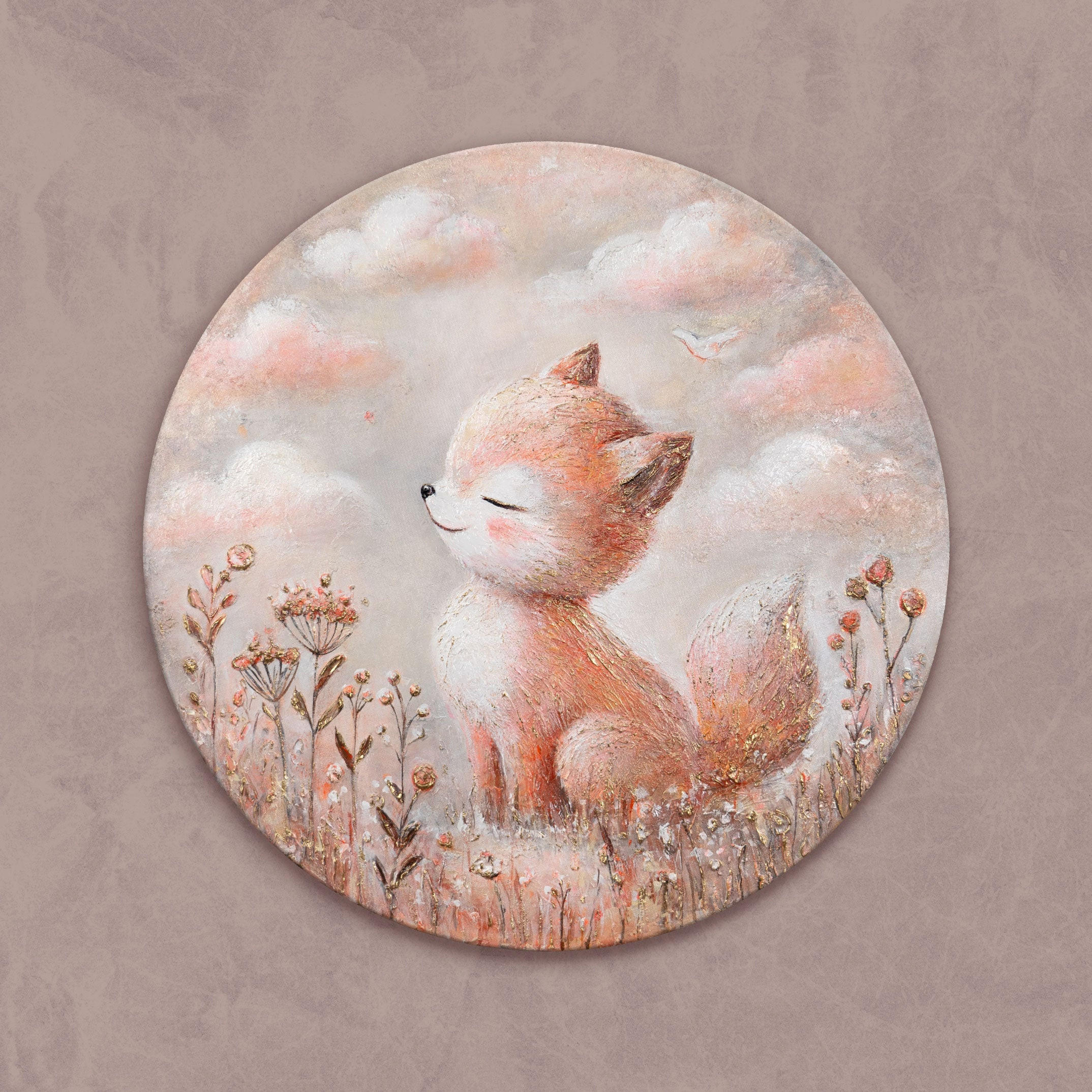 GEMÄLDE Foxy auf Keilrahmen 100 cm - Multicolor, Holz (100/100cm) - YS-art gallery