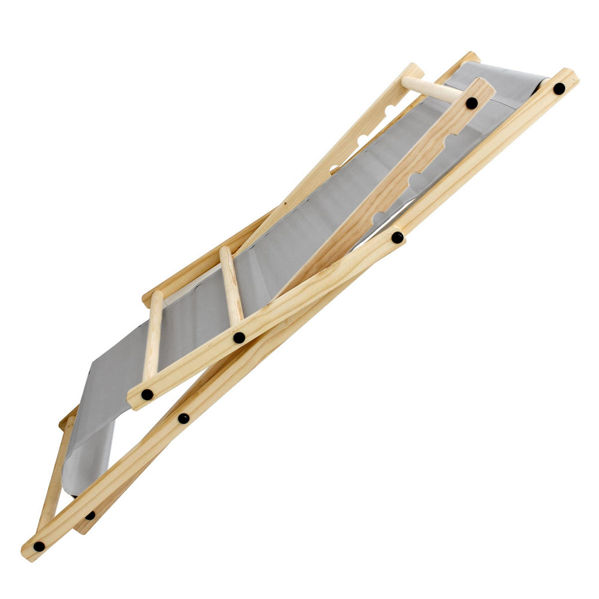 STRANDLIEGE 2er Set - Hellgrau, Holz (52/83/117cm) - ECD-Germany