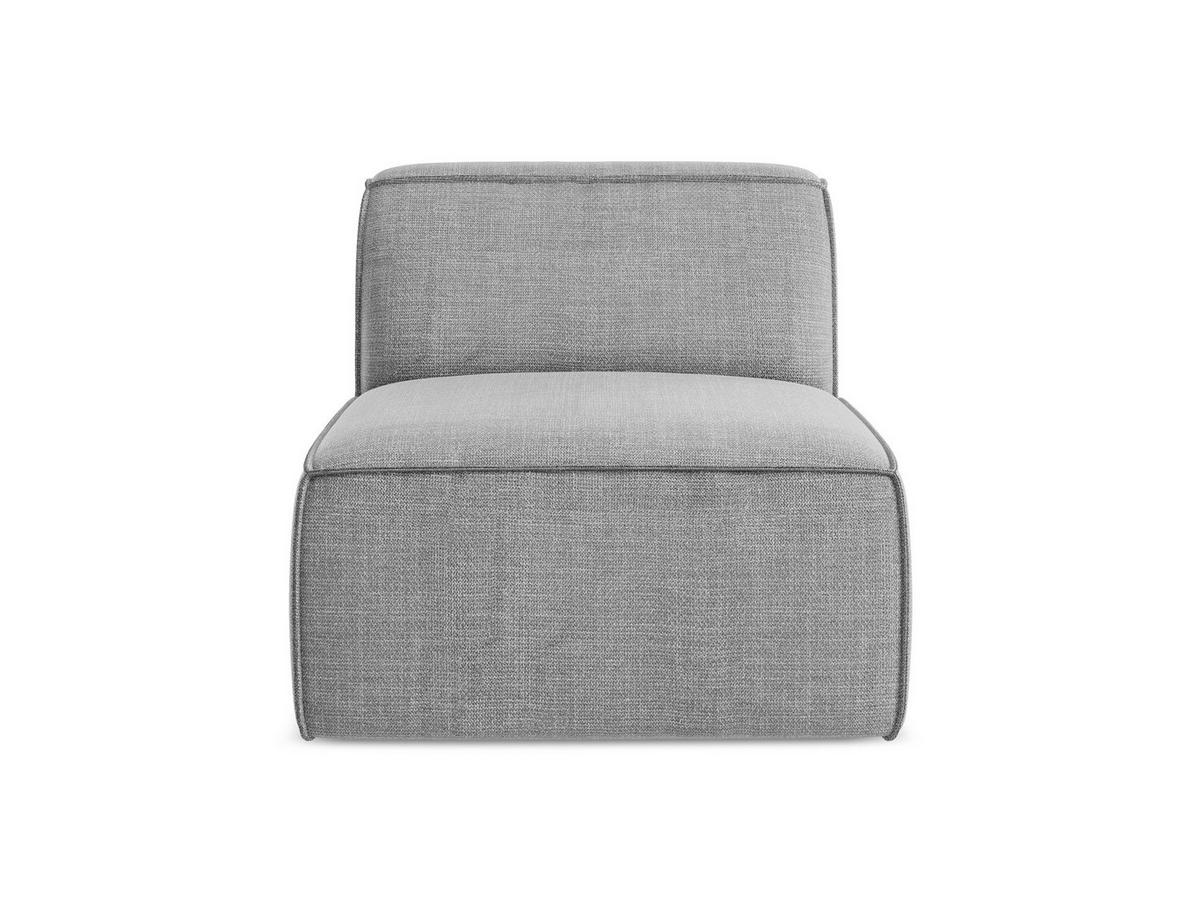SOFAELEMENT Strukturstoff Grau - Hellgrau/Schwarz, Holzwerkstoff/Kunststoff (80/70/102cm) - Makamii