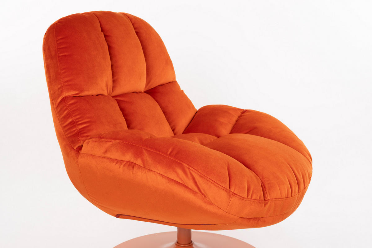 SESSEL Beefy - Orange - 84.5/76.5/84.5 cm - Orange, Textil (76.5/84.5/84.5cm)