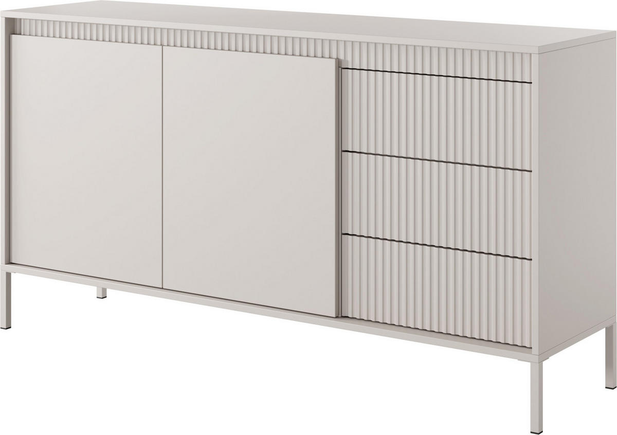 SIDEBOARD Cindy Beige 154/81/40 cm - Beige, Holzwerkstoff/Metall (153.5/81.4/39.5cm) - WFL GROUP