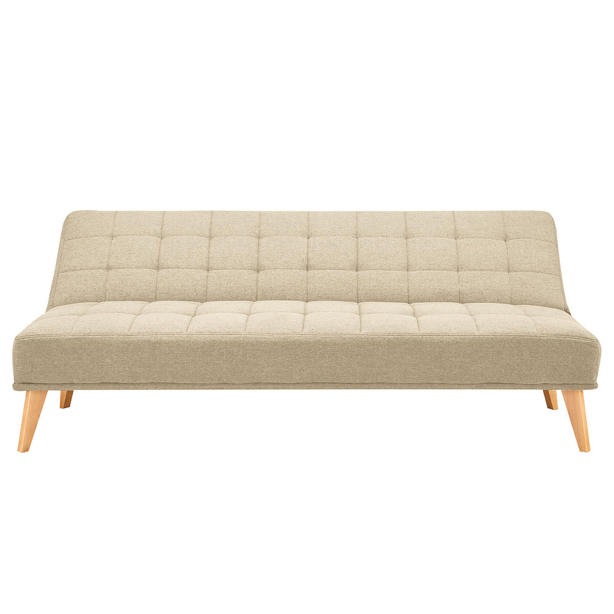 SCHLAFSOFA - Hellbraun/Beige, Holz/Birkenholz (180/81/86cm) - home24