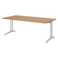 SCHREIBTISCH Serie-B 100/200/72 cm in Nussbaumfarben - Nussbaumfarben, Holzwerkstoff (100/200/72cm) - bümö