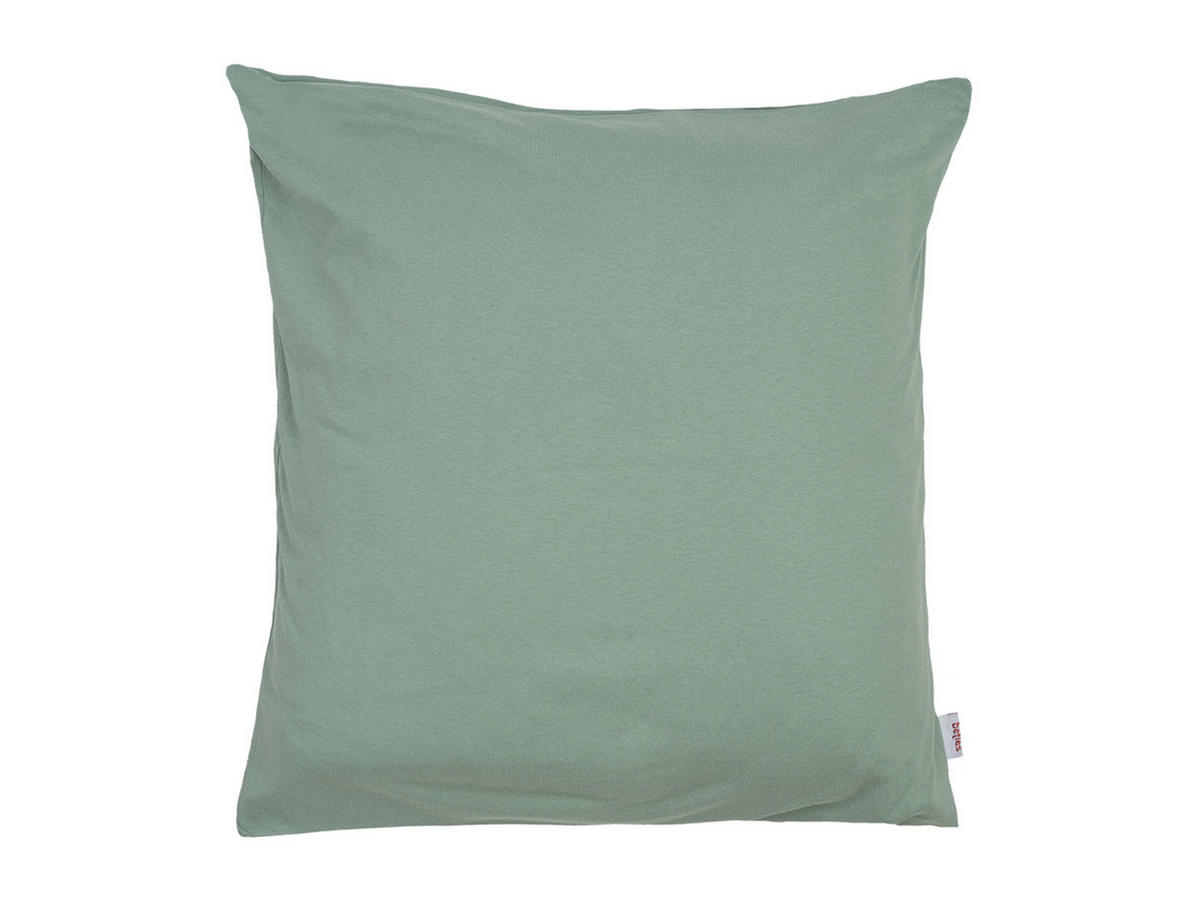 KISSENHÜLLE BasicSoft natural-grün 100% Baumwoll-Jersey 40/40 cm - Salbeigrün, Textil (40/40cm) - beties Heimtextil