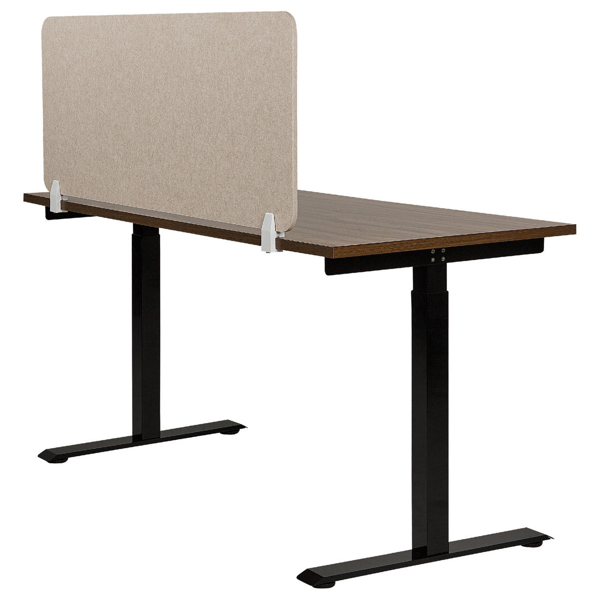 SCHREIBTISCHTRENNWAND Beige 120x1x50 Split - Beige, Kunststoff (1/120/50cm) - Beliani