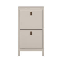 SCHUHREGAL mit 2 Klapptüren barcelone 53,8/24,6/102,9 cm - Taupe, Holzwerkstoff (24.6/102.9/53.8cm) - Calicosy