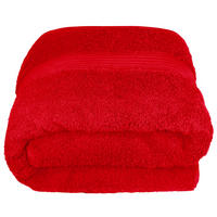 BADETUCH Linz Scharlach Rot 100x200 cm - Rot, Textil (100/200cm) - Lashuma