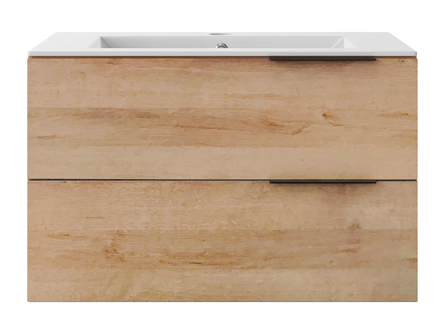 EINZELWASCHTISCH - 80 cm x 46 cm - Holz, Platte - Naturfarben Hell - NISAYA - Naturfarben, Holz (80/50/46cm) - Vente-Unique