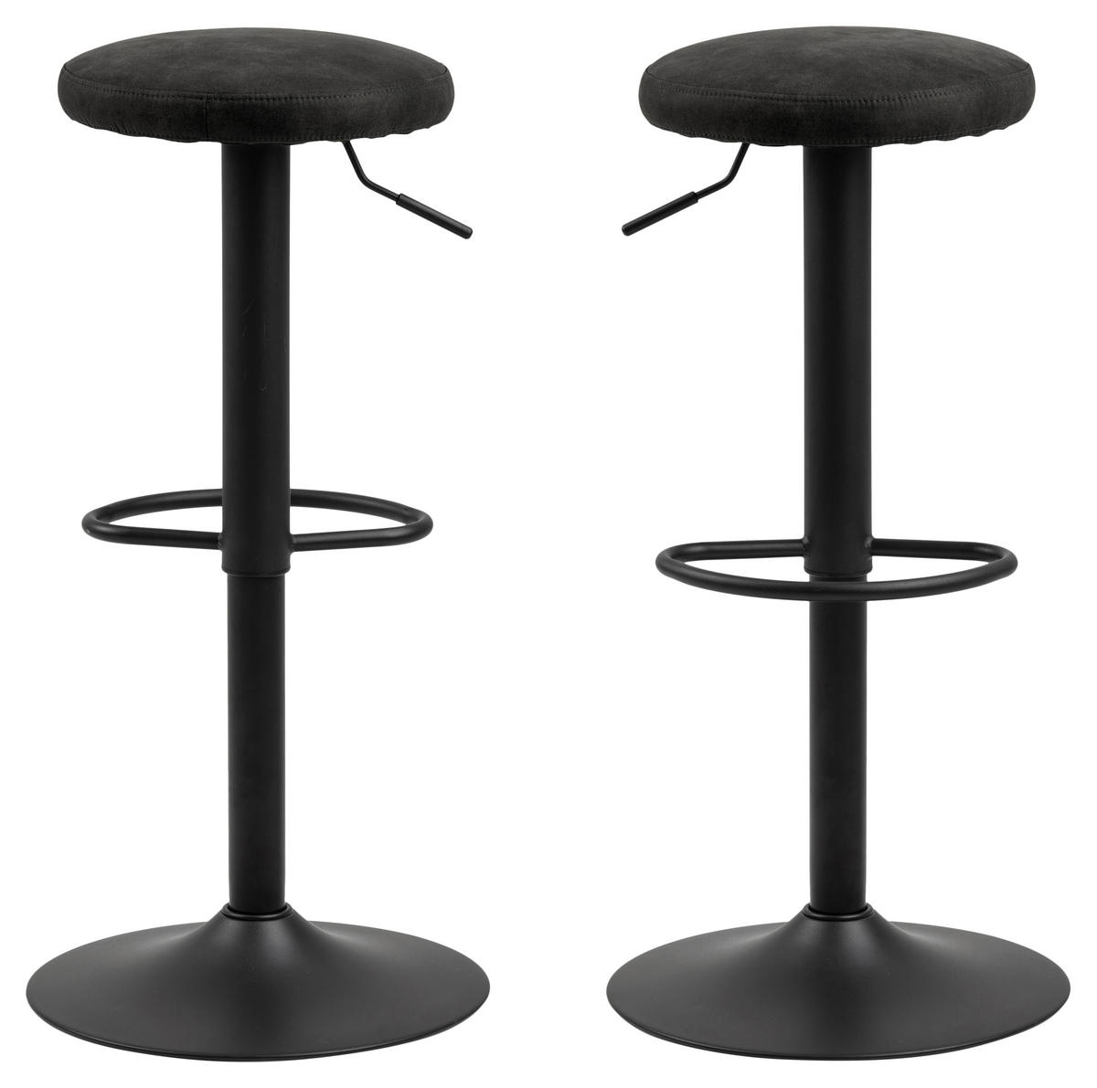 BARHOCKER 2er-Set grau - Dunkelgrau, Holzwerkstoff (40/82/40cm) - ebuy24