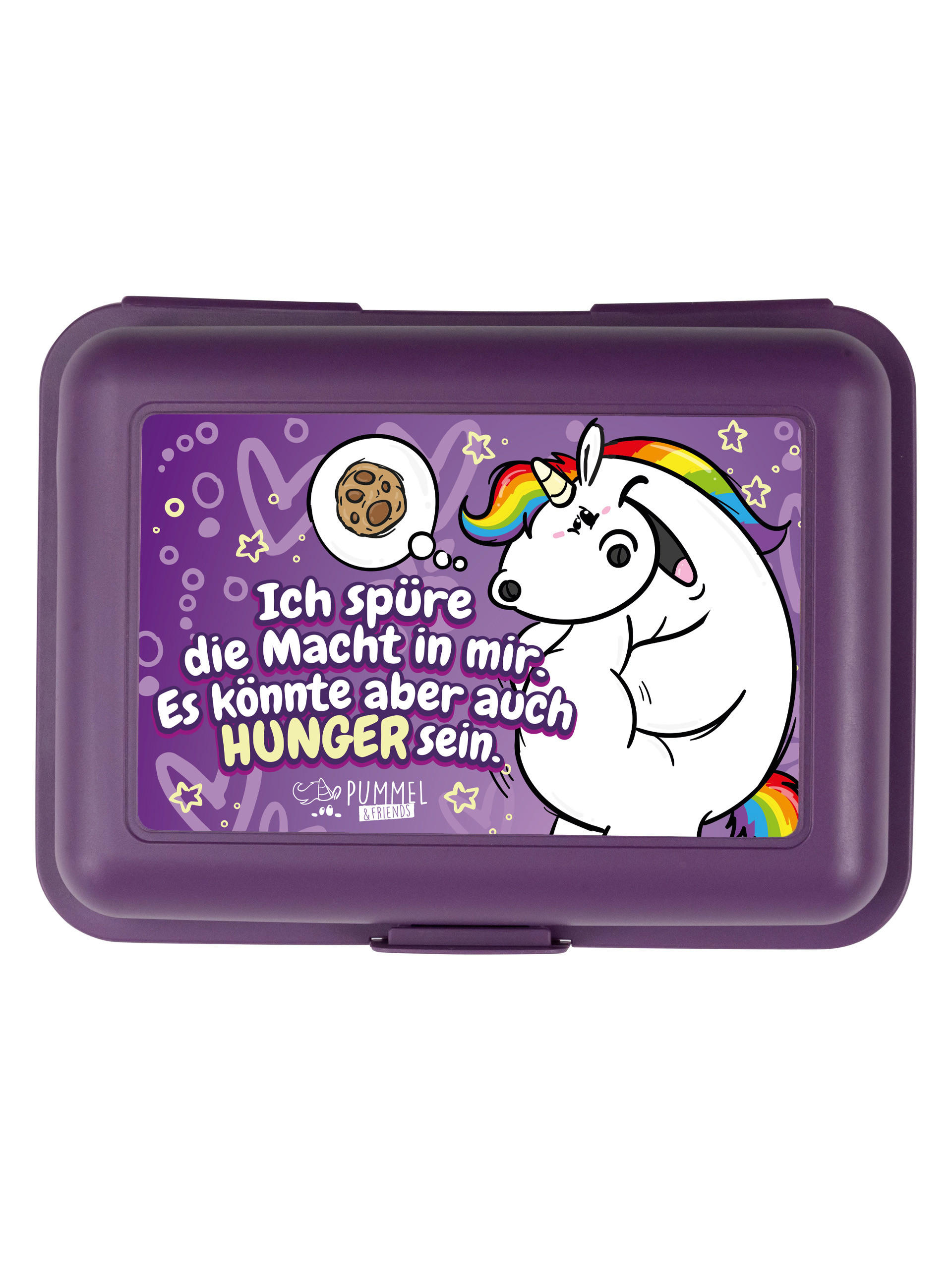 BROTDOSE Pummel & Friends Pummeleinhorn Die Macht in mir Lila 17,5 x 12,8 x 6,9 cm - Lila, Kunststoff (17.5/6.9/12.8cm) - United Labels