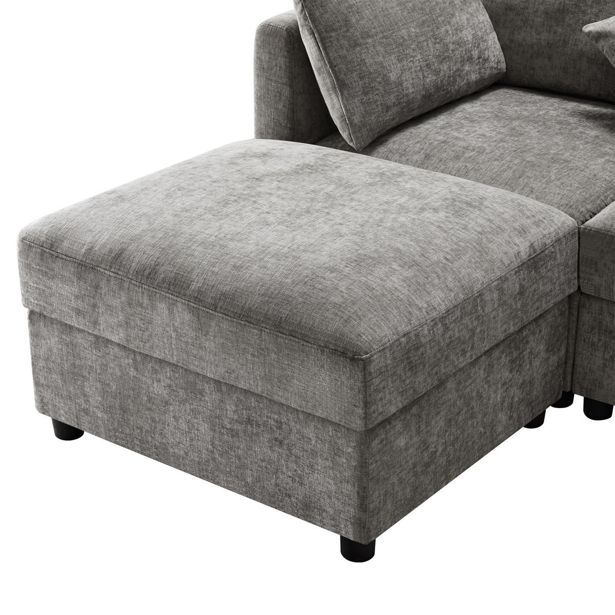 ECKSOFA 218/156,5/86 cm Grau - Grau, Textil (156.5/218cm)