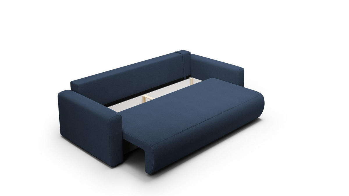 SOFA Schlafsofa Chaira - Dunkelblau, Holzwerkstoff/Textil (238/85/103cm) - Fun Möbel