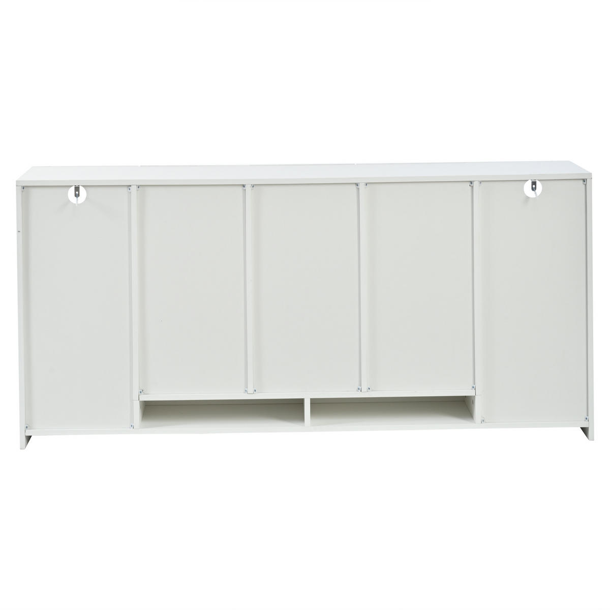SIDEBOARD DE-37814 mit LED-Beleuchtung und 3 Schubladen Weiß - Weiß, Holzwerkstoff (160/75/40cm) - ComfortXL