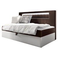 BOXBETT Gold Junior 2 - Weiß/Braun, Holz (90/200cm) - MIRJAN24