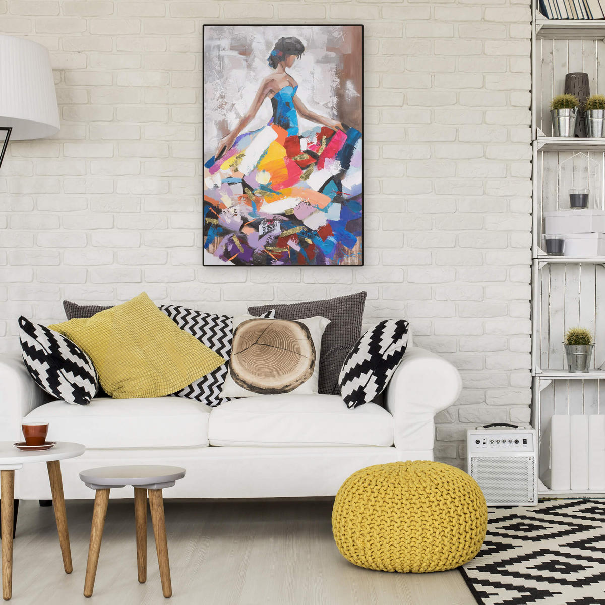 ACRYLBILD HANDGEMALT 60/90 cm - Multicolor, Holz/Textil (60/90cm) - KUNSTLOFT