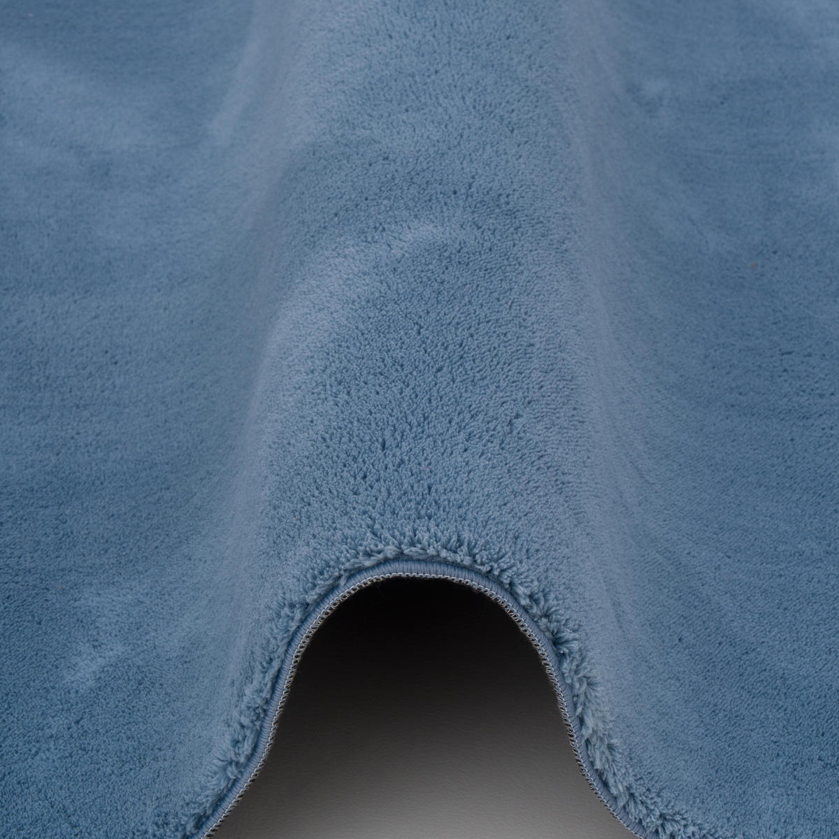 FELLTEPPICH SUPER SOFT PEARL RUND - Blau, Textil (160/160cm) - Pergamon
