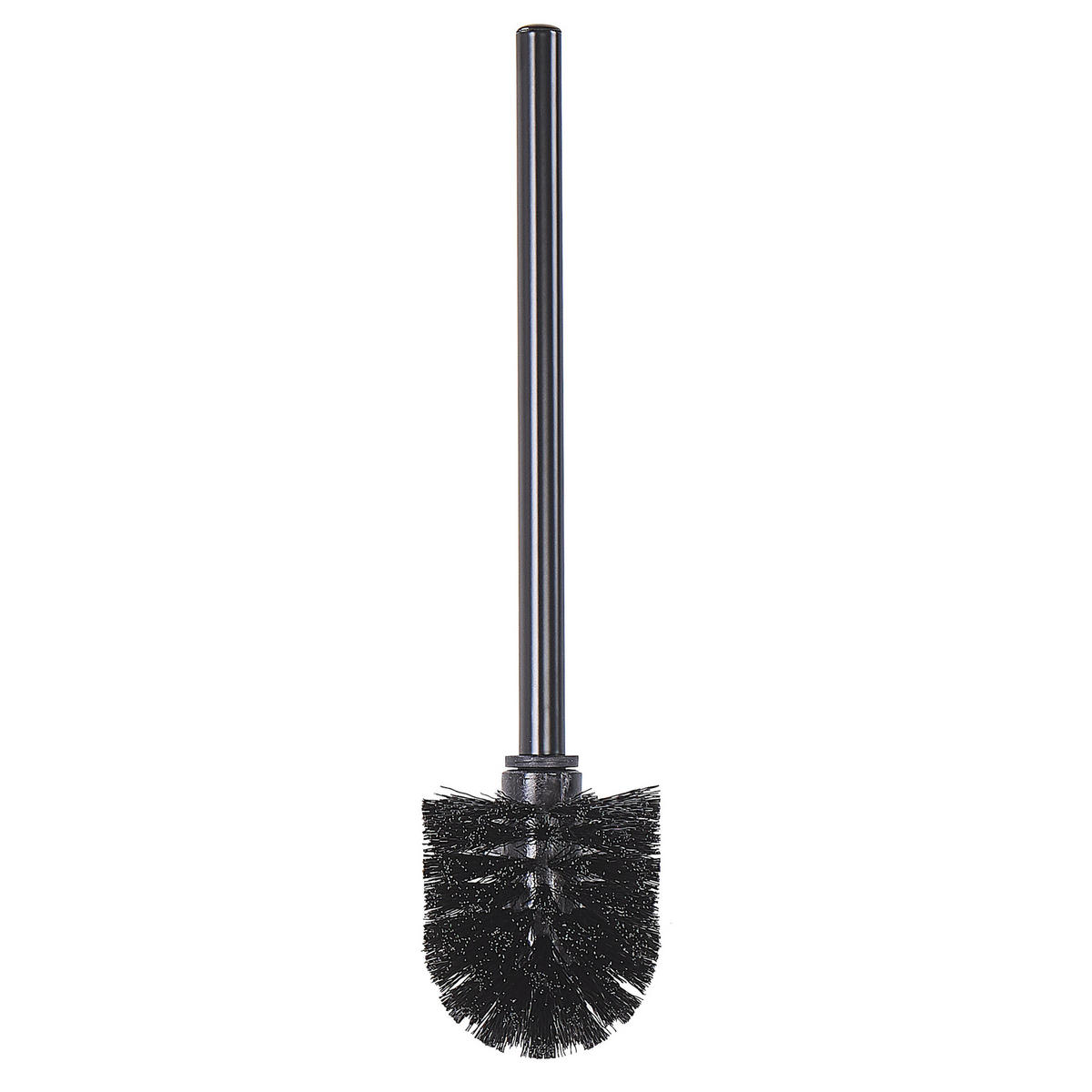 DRŽÁK NA TOALETNÍ PAPÍR s kartáčkem Kov Černý Ulapes - černá, kov (18/70/18cm) - Beliani